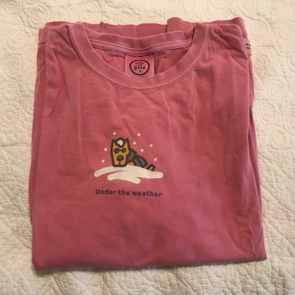 Life is Good “under the weather” maroon long sleeve crewneck tee shirt (M) - Picture 11 of 12